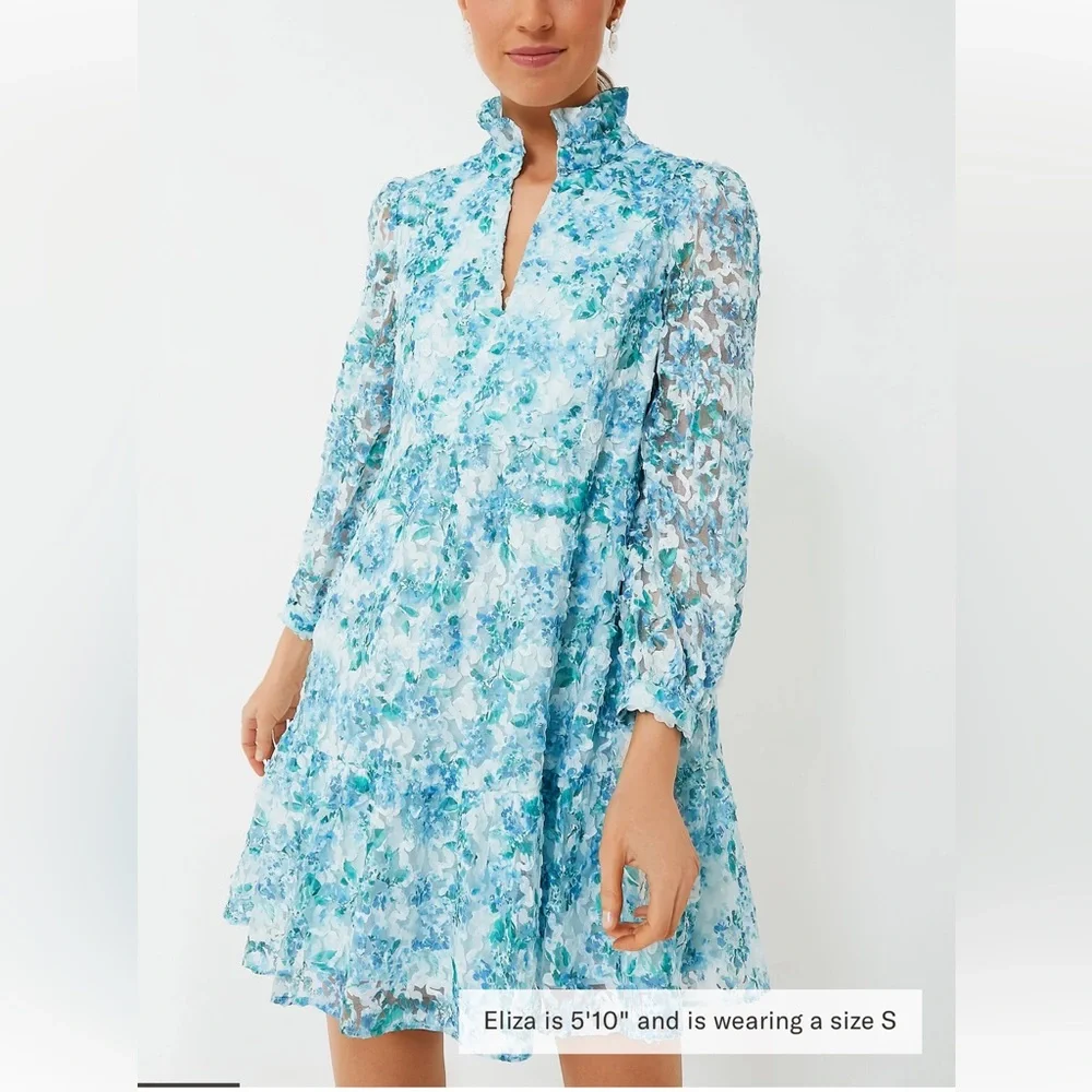 TUCKERNUCK Water's Edge Hydrangea Organza Palmerston Dress - Picture 2 of 15